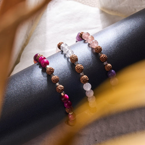 solstice | Pierre précieuse Rudraksha | Bracelet Mala